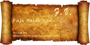 Fajt Valéria névjegykártya