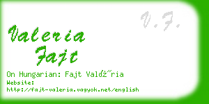 valeria fajt business card